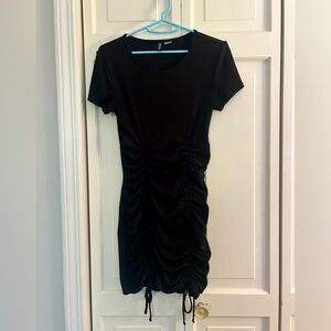 H&M Divided Black Cinched Short Sleeve Mini Dress - Women’s Small